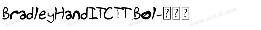 BradleyHandITCTT Bol字体转换